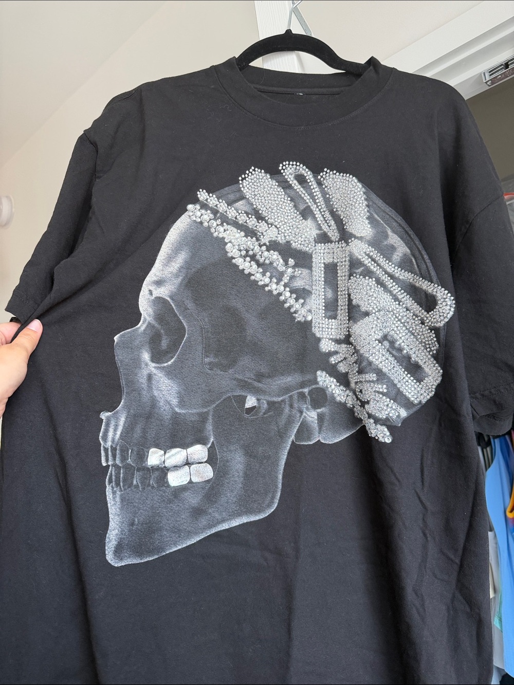 Asap rocky dont be dumb shirt with rhinestones
